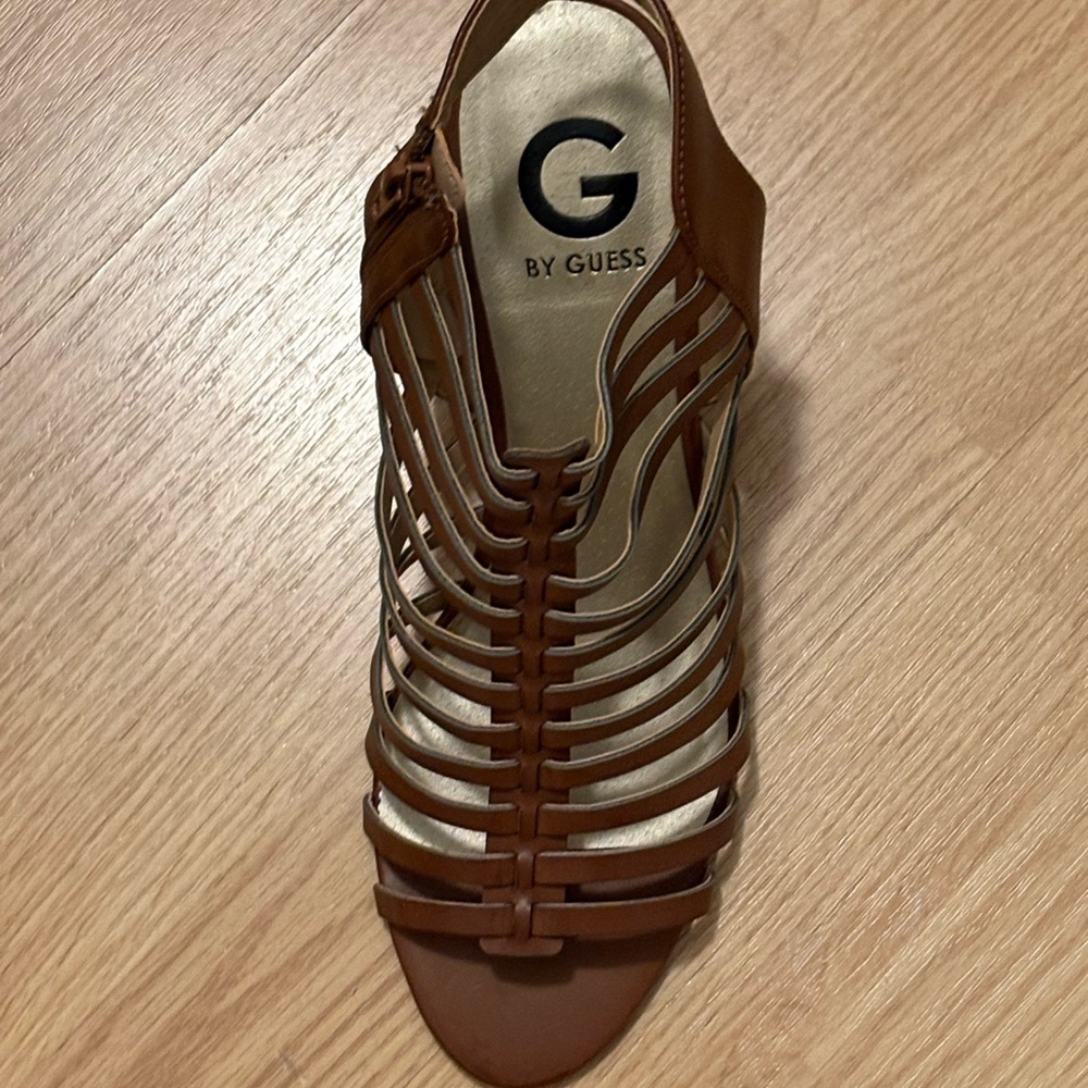 G by Guess Women's Tan Strappy Sandals